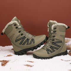 Men's High Top Fleece Warm Snow Boots