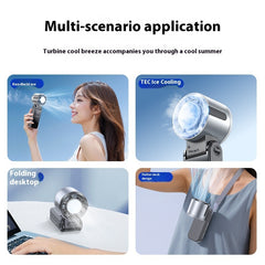 Foldable Cooling Ice Compress High-speed Handheld Fan