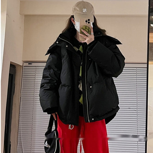 Winter Female With Hearts Short Down Jacket Coat