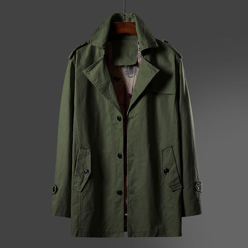 Windbreaker Men's Jacket Thin Style Plus Velvet Optional