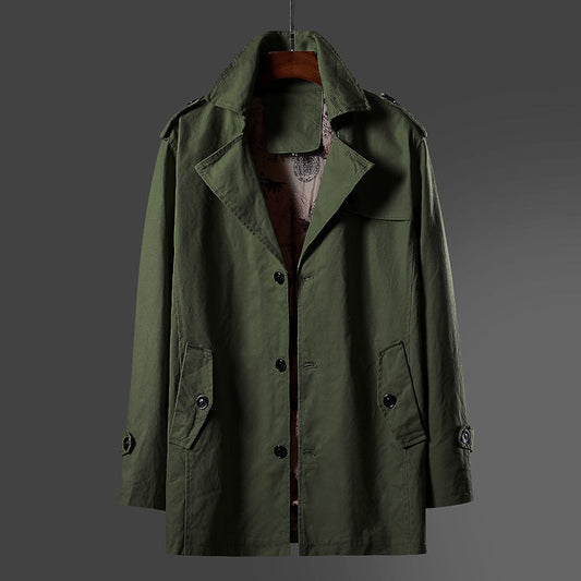 Windbreaker Men's Jacket Thin Style Plus Velvet Optional