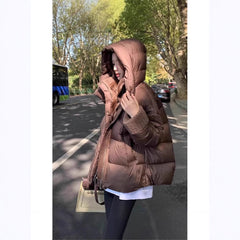 Loose And Warm Cotton Padded Puffer Jacket Thickened Coat
