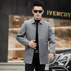 Lapel men's trench coat