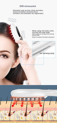 Electric Anion Hair Care Hair Brush Micro Current Red Blue Light Vibration Massage