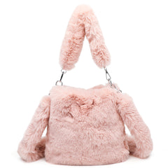 Women Fluffy Shoulder Bag Top-handle Bag Female Autumn Winter Handbag Plush Tote Girls Fashion Shopping Bags Handbags For Women
