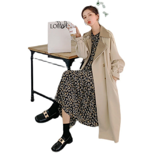 Casual Goddess Fan Temperament Knee-length Autumn Coat