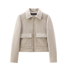 Women's Zipper  Soft Jacket Coat