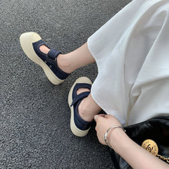 Velcro Platform Mary Jane Shoes Women