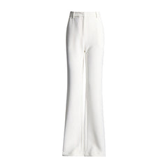 Fashionable With Side-slit Bootcut Trousers Suit Women