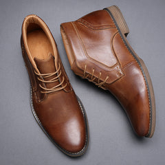 Men's Business Casual Top British Lace-Up Boots
