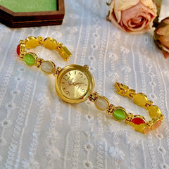 Mid-Ancient Light Luxury Women's Bracelet Watch – Alloy Bracelet Timepiece