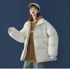 Loose Short Down Puffer Jacket Cotton Women's Coat