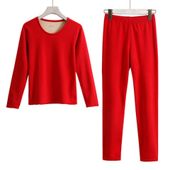 Women's Bound Velvet Thermal Underwear Suit