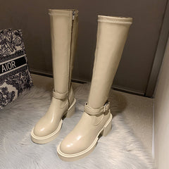 Women's Thick Heel But Knee Boots