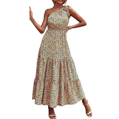 Women's Bohemian Floral Dress Beach Vacation Swing Skirt