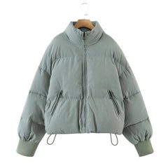Women's Urban Leisure Versatile Stand Collar Puffer Jacket Coat