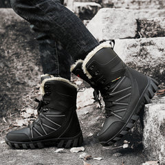 Men's High Top Fleece Warm Snow Boots