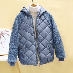 Female Winter Loose Lamb Wool Coat Cotton Jacket