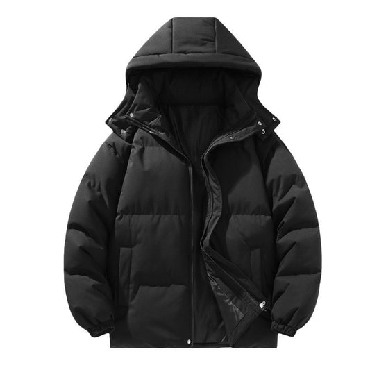 Coat Down Puffer Cotton Short Fake Two-piece Hooded Couple Wear Thickened