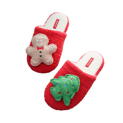 Autumn And Winter  Soft Christmas Warm Home Slippers
