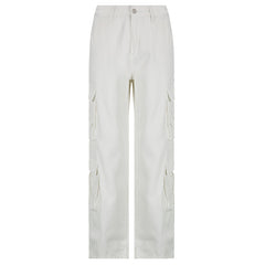 Leg-high Waist Straight Tubular Casual Frock Trousers