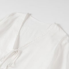 Women's French Style All-matching Casual Lace Up Top