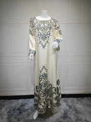 Muslim Robe Printed Dubai Women's Clothing Dress