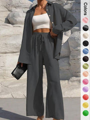 Women's Shirt With Trousers Fashionable And Elegant Ladies New Suit