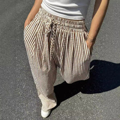 Ice Silk Wide-leg Pants Women's Loose Drooping Trousers