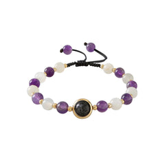 Yunjin New Crystal White Moonlight Amethyst Bracelet For Women