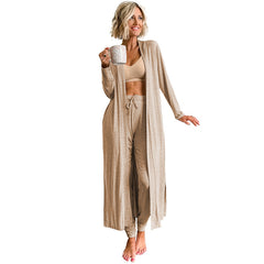 Autumn New Solid Color Long Sleeve Casual Suit Women's Simple All-matching