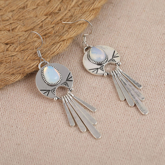 Cross-border Hot Sale Popular Creative Retro Metal Tassel Pendant Earrings