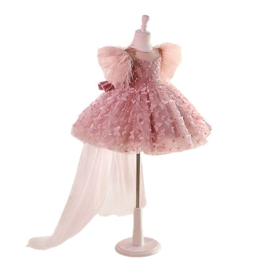 Girls Birthday Dress Flower Wedding Little Girl Princess Dress