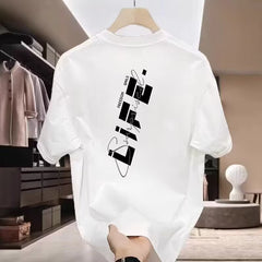 Heavy Fashion Brand Cotton Printed Men's Short Sleeve