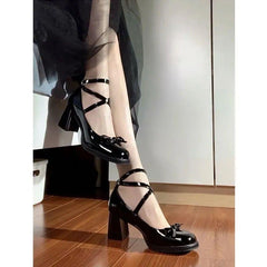Mary Jane Shoes French Black Niche Design British Style