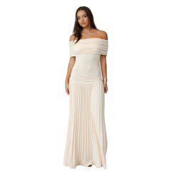 Off-shoulder Pleated New Versatile Dress