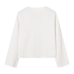Women's French Style All-matching Casual Lace Up Top