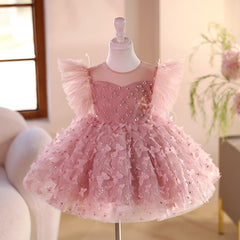 Girls Birthday Dress Flower Wedding Little Girl Princess Dress