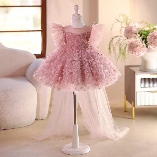 Girls Birthday Dress Flower Wedding Little Girl Princess Dress
