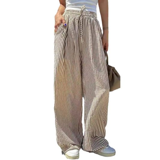 Ice Silk Wide-leg Pants Women's Loose Drooping Trousers