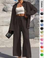 Women's Shirt With Trousers Fashionable And Elegant Ladies New Suit