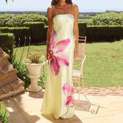 Women's Tube Top Hollow Backless Dress