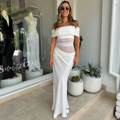 Women's Fashion Irregular Diagonal Fold Dress