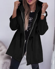 Fall Winter Fashion Casual Hooded Coat Women's Clothing