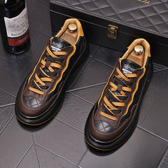 Sports Casual Color Blocking Printing Thick Soled Shoes