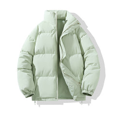 Cotton-padded Coat Stand Collar Cotton-padded Puffer Jacket Couple Wear Warm