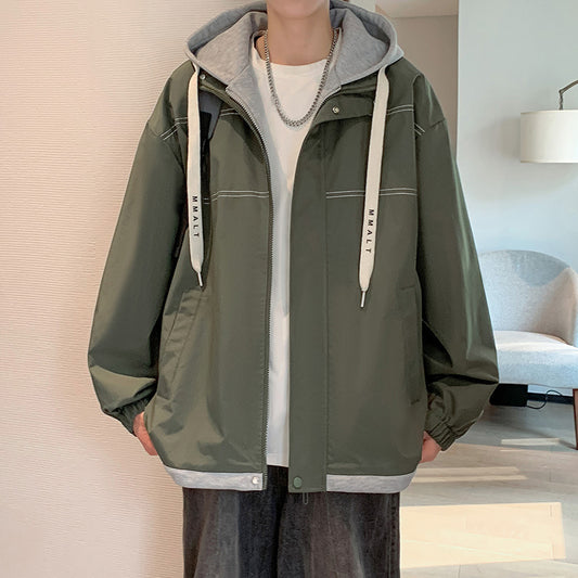 Men's Spring And Autumn Hooded All-matching Jacket