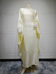 Summer Middle East Fashion Fil-Lumiere Satin Waist Dress