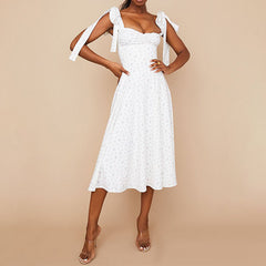 Sling Sexy Floral Bottoming Slit Dress