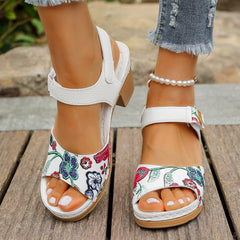 High Heel Sandals Velcro Buckle Casual Sandals For Women